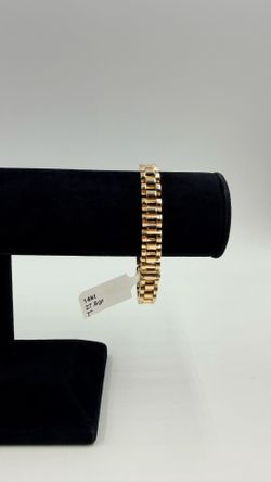 14KT YELLOW GOLD 7” ROLEX LINK BRACELET 27.8GR