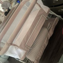 Pink Bedside Baby Bassinet 