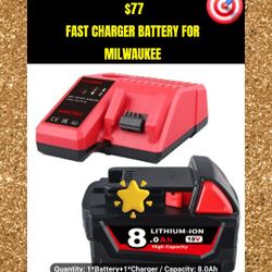 🐦‍🔥 FAST CHARGER BATTERY FOR MILWAUKEE TOOLS 