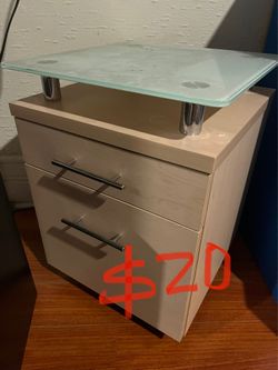 Side table glass top $20