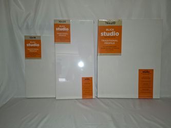 Three Blank Stretched Canvas