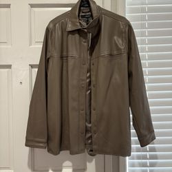 Brown leather jacket size M. unworn- tag attached 