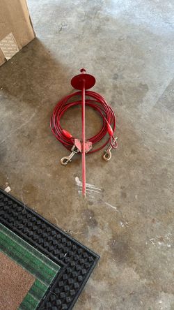 Long Dog Tether With Stake