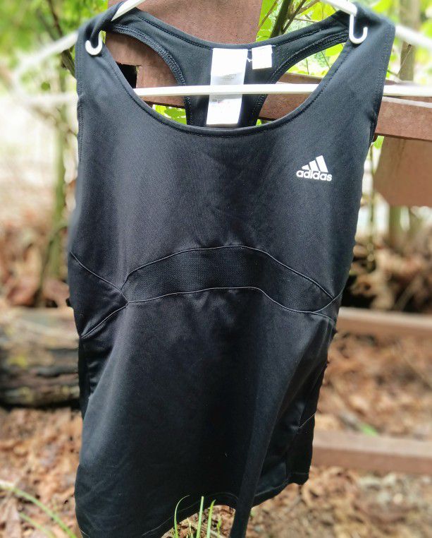 Adidas Black Exercise Top Built In Support 