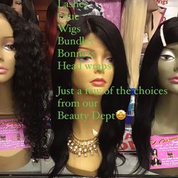 Wigs ,lashes, Bundles,