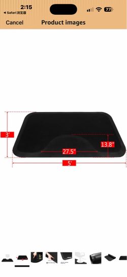 New in box OmySalon 1/2'' Thick Anti Fatigue Mat for Hairstylist Standing, 3'x5' Barber Floor Matt with Round Cut Out for Salon Styling Chair, Hair Cu