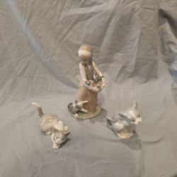 Lladro Kittens Figurines 
