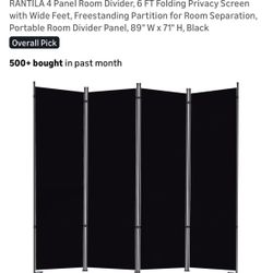 Four panel room dividers
