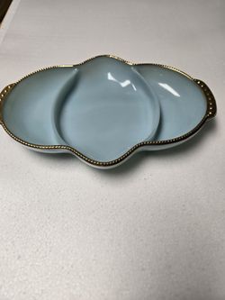 Vintage Ancher Hocking Fire King Milk Blue Serving Dish