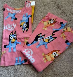 Bluey Kids Pajama Set Pink
