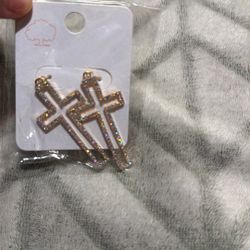Cross Earrings $3 