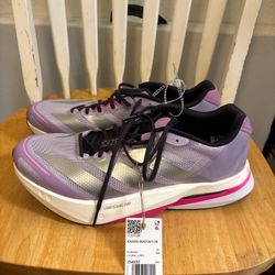 adidas Adizero Boston 13 ~ Powder Plum Silver Metallic JS4955 | Women's: 11 NWT