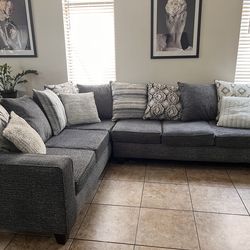 Grey & white couch