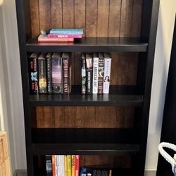 Black And Wood Bookshelf