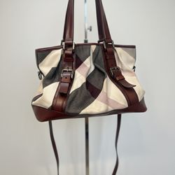 Authentic Large Burberry Purse With Strap To Make It Crossbody