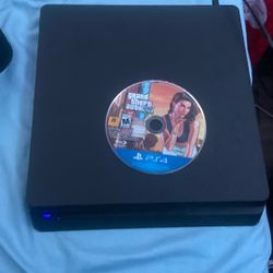 PS4 Slim With GTA And Accessories 
