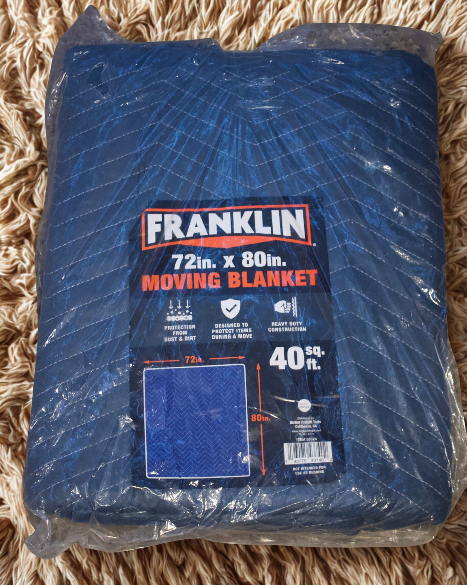 Manta móvil de 80 x 72 pulgadas, mantas de embalaje