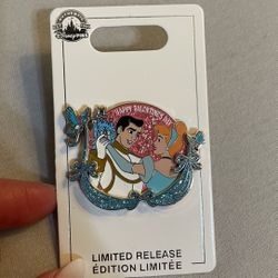 New Disney Cinderella & Prince Charming “Happy Valentine’s Day” Pin