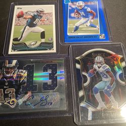 4 Card Lot Of Football Cards