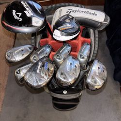 Full Cleveland iron set, TaylorMade wood, Callaway heavenwood 