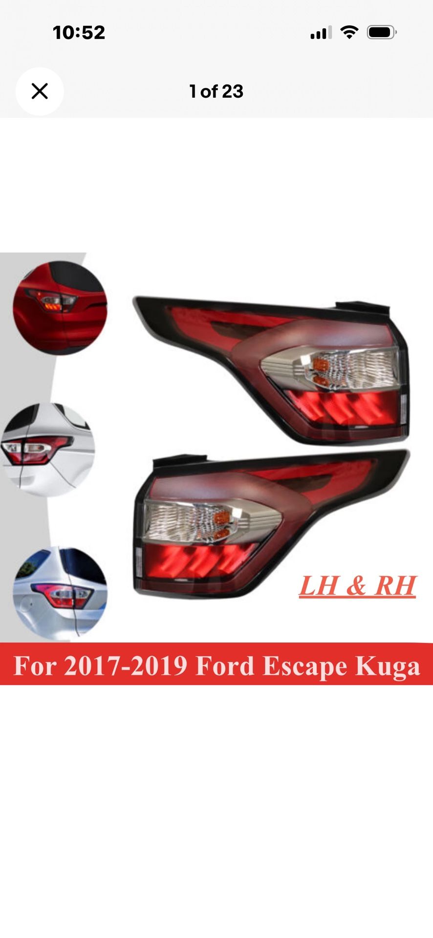 L/R Signal Lights For 2017 Ford Escape