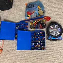 Hot Wheels Cars With Cases, Tracks Etc Lot