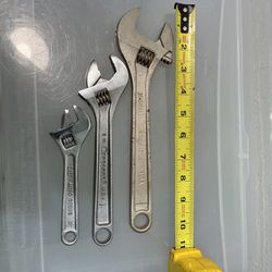 Adjustable Wrenches, Different Sizes