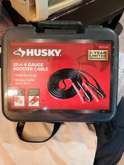 Husky 20' 4 gauge jumper cables w/case