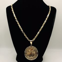 14k MILANO CHAIN & PENDANT 