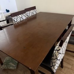 Moving Sale – Wooden Dining Table with 7 Chairs
