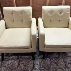 Accent Chairs (2) Color Beige