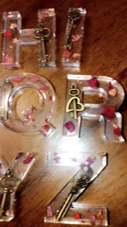 Letter Keychains with key