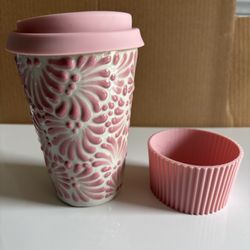 Talavera Tumbler, Travel Mug with Heat Band