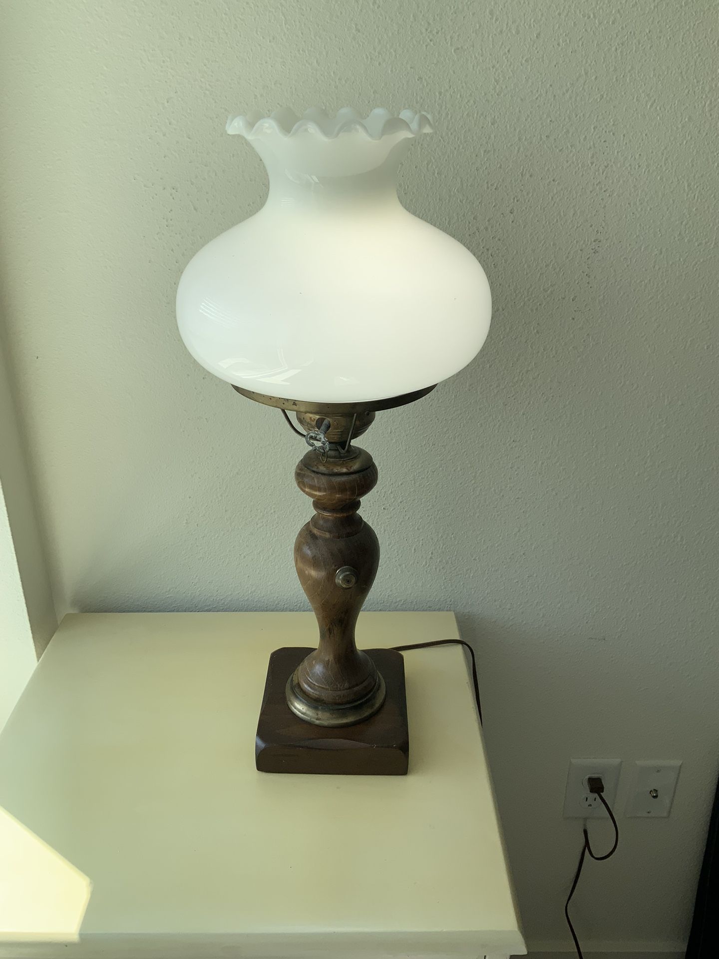 Mid Century Wooden Table Lamp. $50