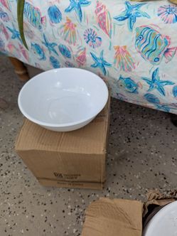 Large white bowls