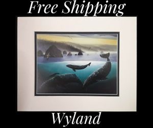 Wyland, 11" x 14" Fine Art Calender Print. Mounted on Acid Free Foam Core. Double Matted on Acid Free Matt Board