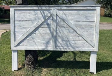 King Barn Door Style Headboard 