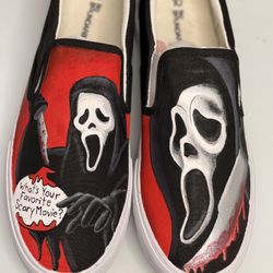 Scream Custom Painted Shoes