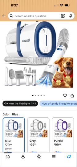 Dog grooming vacuum