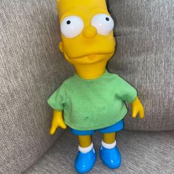 vtg nineties ~11.5/12” Bart Simpson rubber figure toy Fox Television 90s Vintage