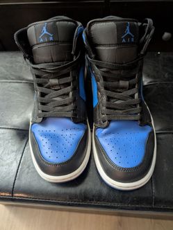 Size 10 Jordan Mid Blue/White/Black