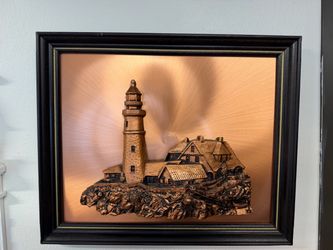 Copper Lighthouse 3D wall hanging