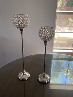 Crystal candleholders