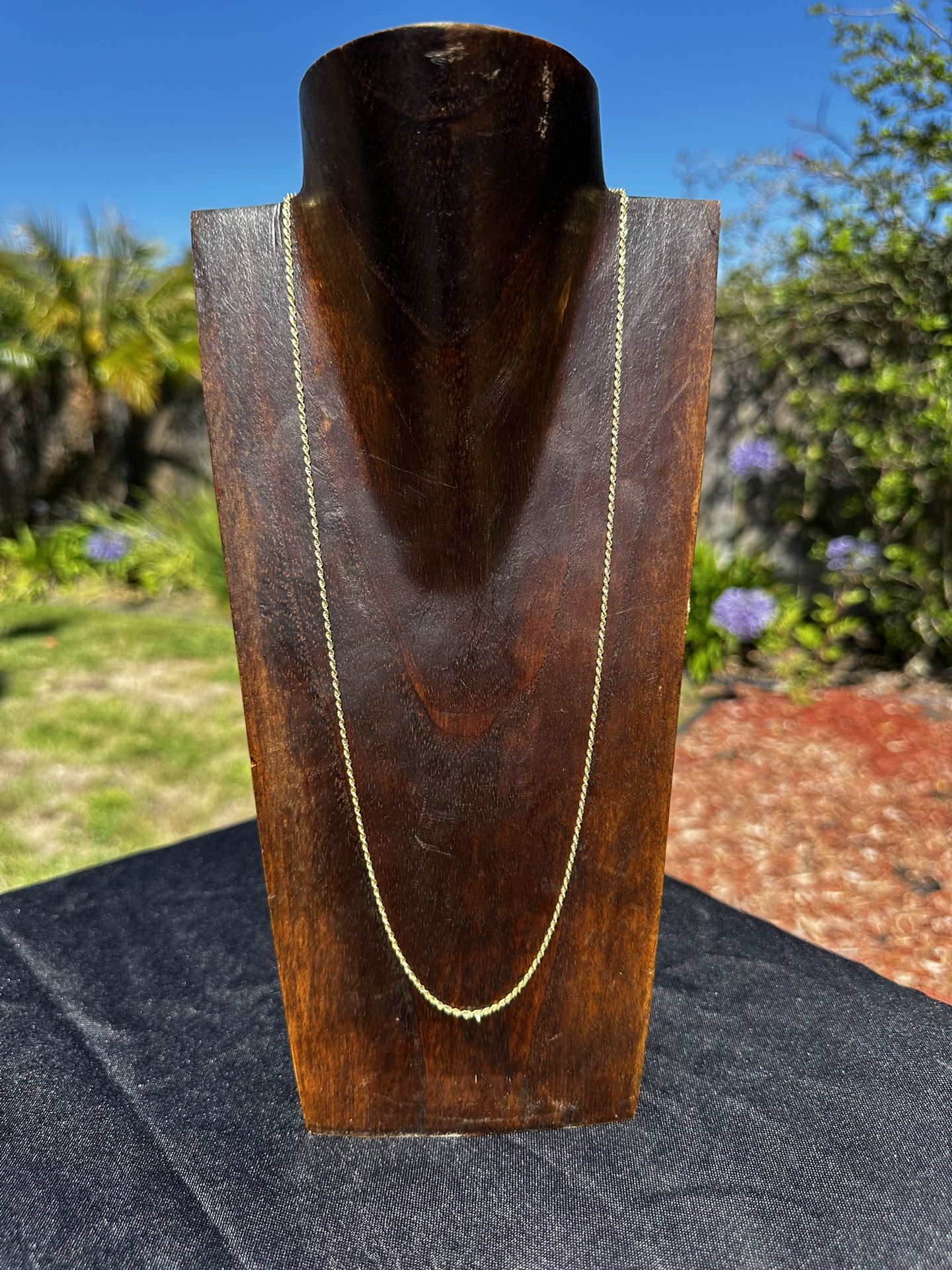 14k Gold Rope Chain Necklace