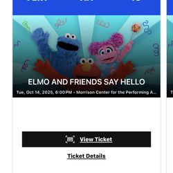 Sesame Street Live Front Row Tickets Oct 14