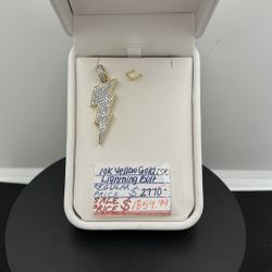10KY 1CTW Lighting Bolt Pendant