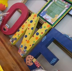 LEFT OVER sesame street bday party ONE