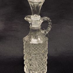 Vintage ANCHOR HOCKING Wexford Cruet With Lid