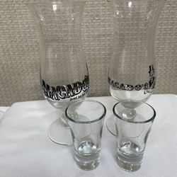 Macado’s Drinking Glasses Plus 2 Clear Shot Glasses