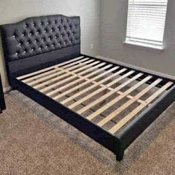 New Black Queen Bed 